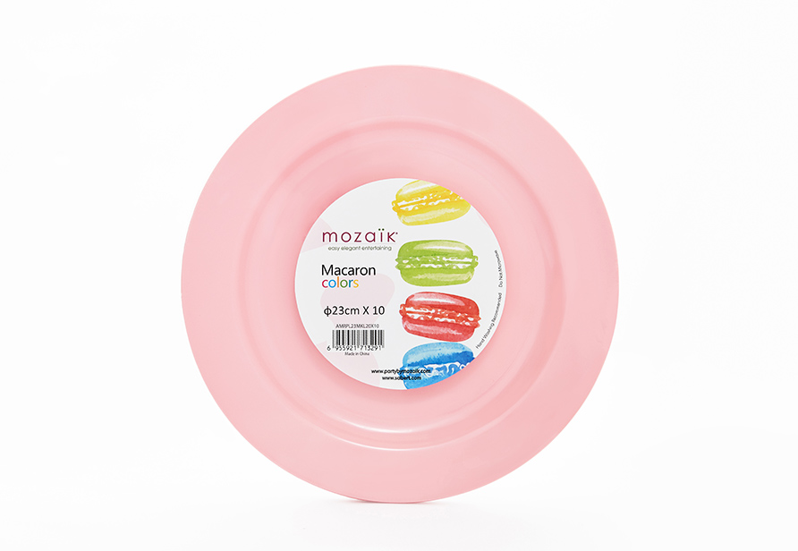9'' macaron color round plate